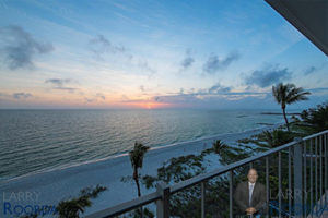 Beachfront view from Carriage Club, Naples condominiums