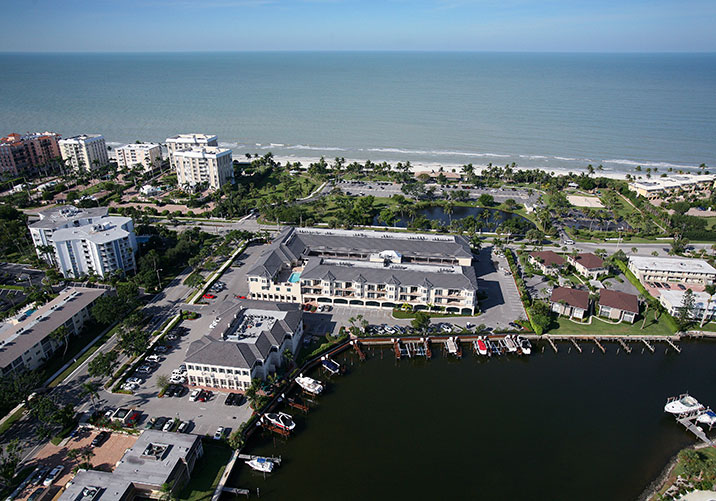 Charleston Square area of Naples, FL aerial view
