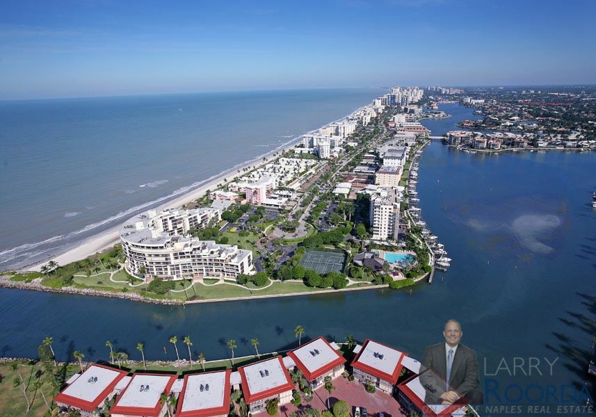 The Moorings area of Naples, FL aerial view