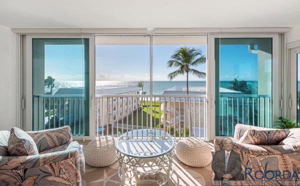 Patio view of waterfront Condo for sale in Naples, FL