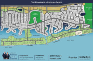 Map of single family homes in The Moorings and Coquina Sands, Naples, FL