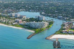 The Moorings area of Naples, FL aerial view