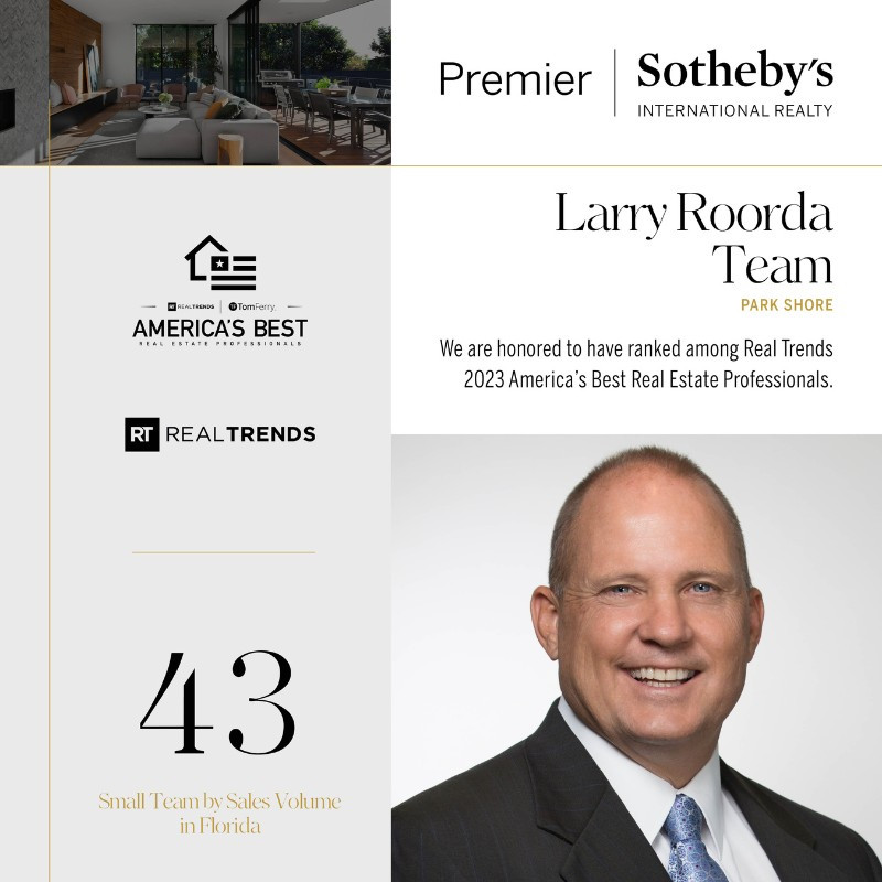 Real Trends ranking for Larry Roorda Realtor